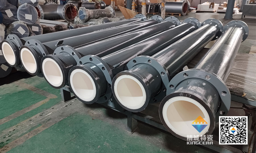 内衬耐磨陶瓷矿浆运送管道