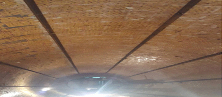 湖北某烧结厂圆筒混淆机使用bbin宝盈耐磨陶瓷衬板